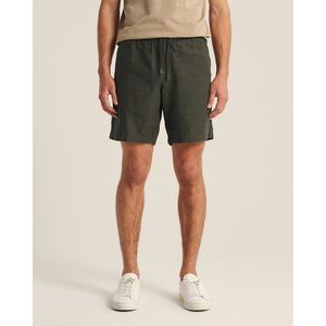 A&F Linen-Blend Pull-On Shorts - XS